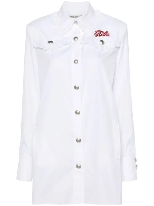 Robe courte à patch logo - Alessandra Rich - Modalova