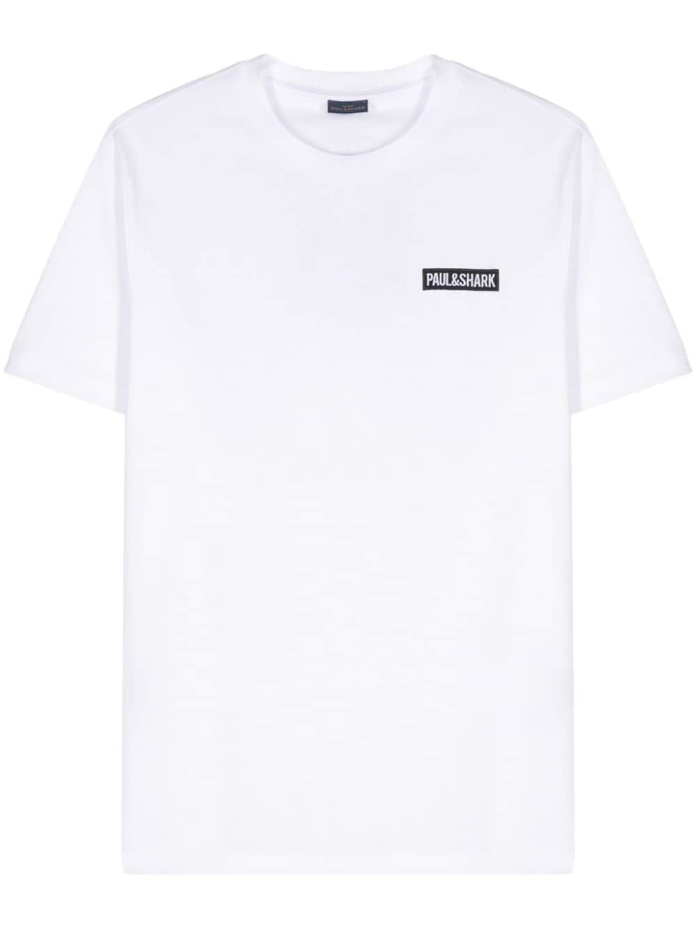 Paul & Shark Appliqué-logo Cotton T-shirt In White