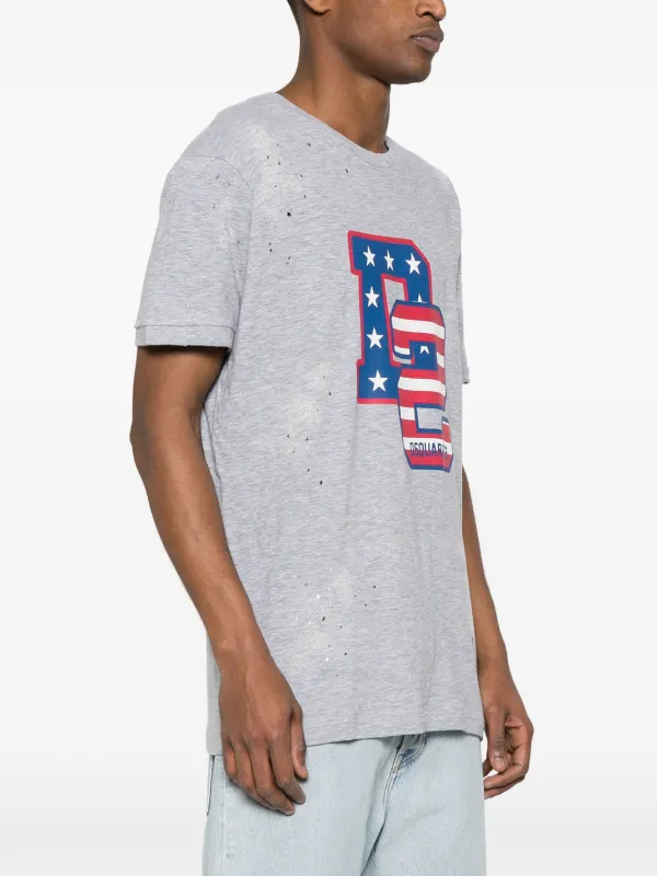DSQUARED2 ダメージ Tシャツ | グレー | FARFETCH JP