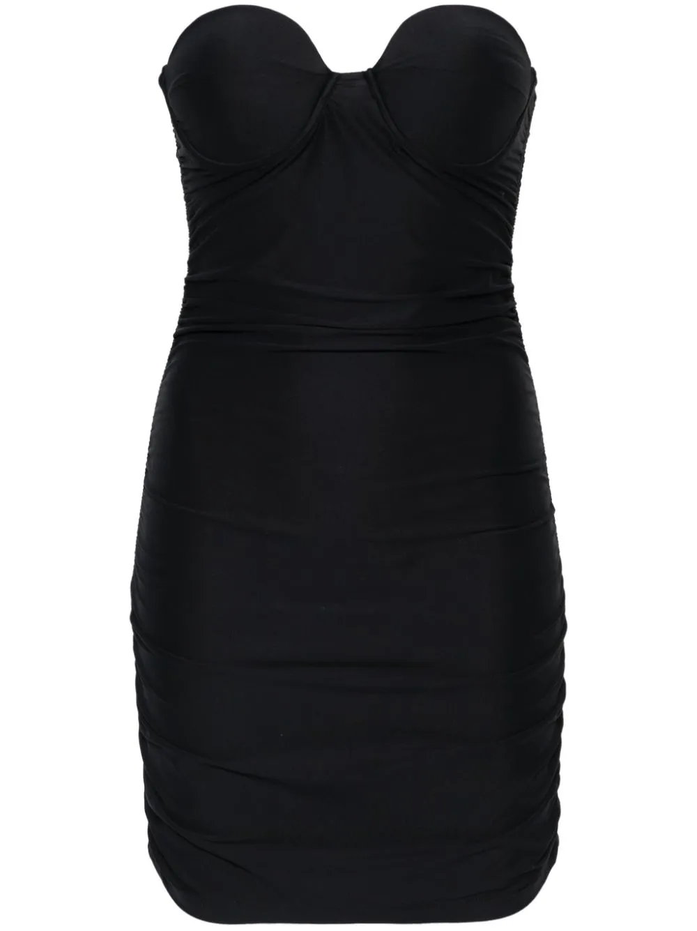 Shop Reina Olga Dirty Diana Ruched Dress In Black