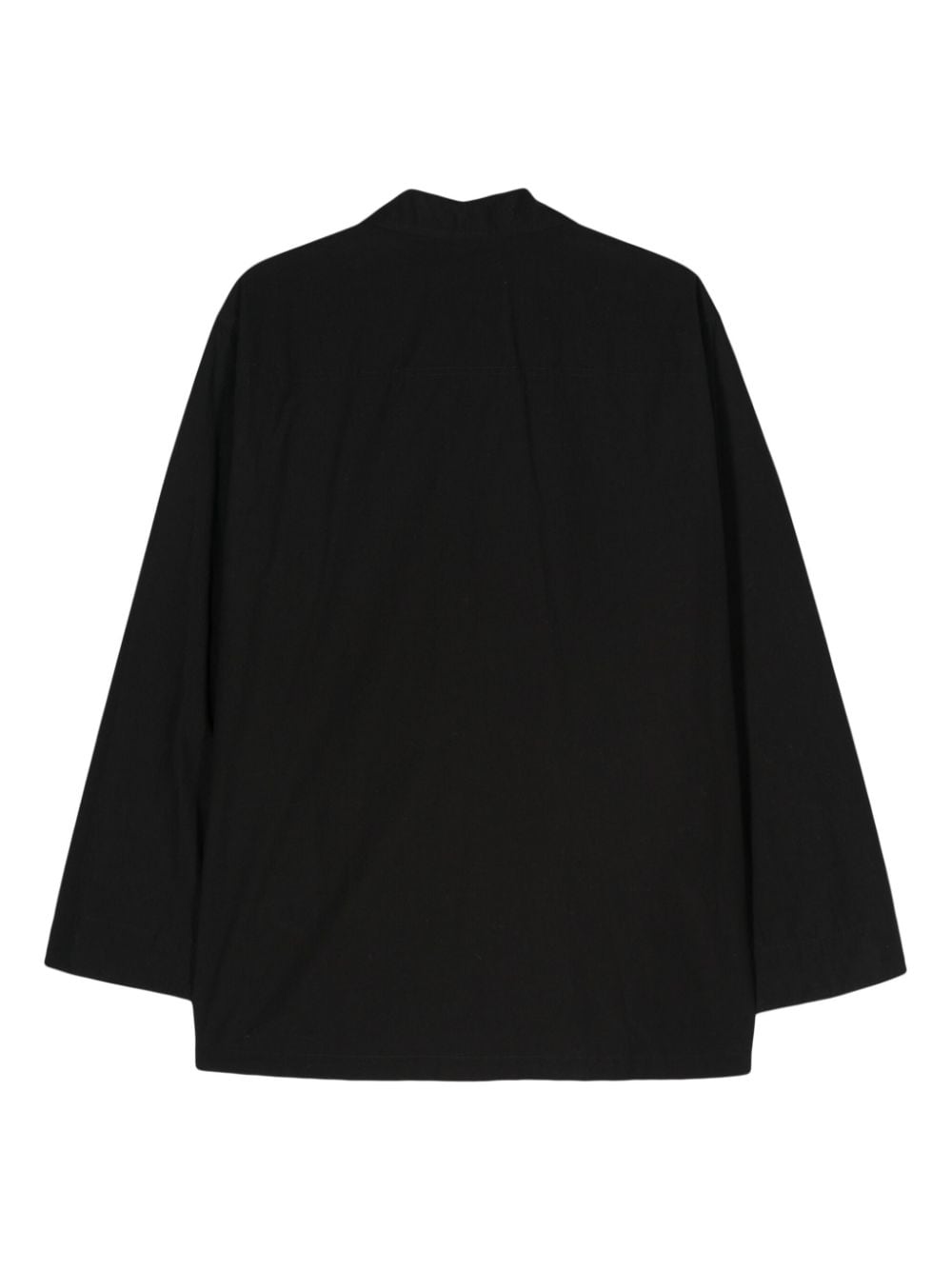 Shop Jil Sander Logo-tag Cotton Shirt In Black