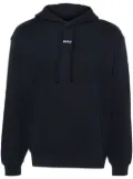 HUGO logo-print hoodie - Blue