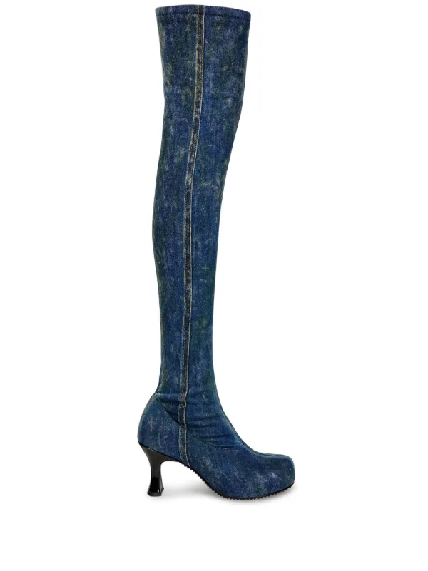 Diesel Woodstock Tbt 80mm Denim Boots Blue FARFETCH PT