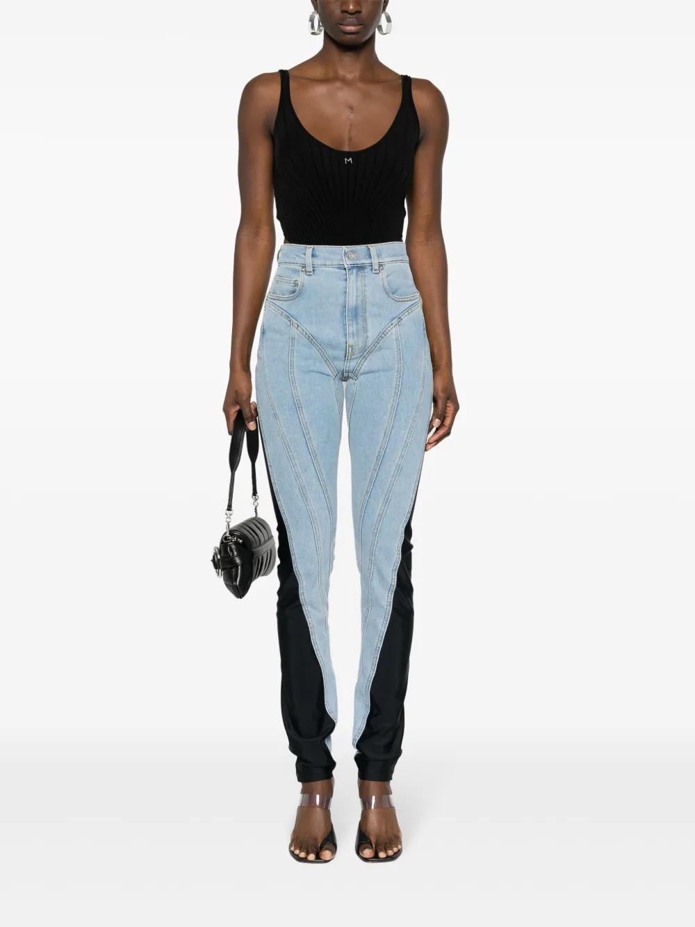 Mugler Mid waist skinny jeans - Blauw