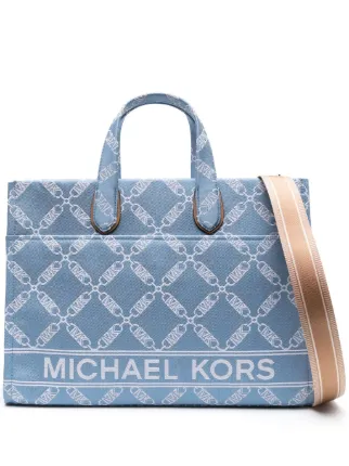 Michael Michael Kors Sac a Main a Motif Monogramme En Jacquard Bleu FARFETCH FR