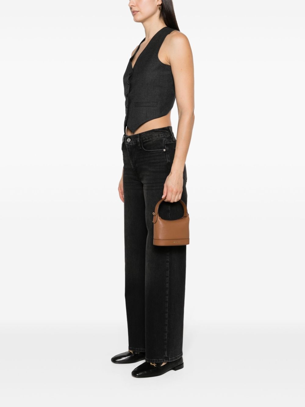 Shop Michael Michael Kors Wythe Leather Crossbody Bag In Brown