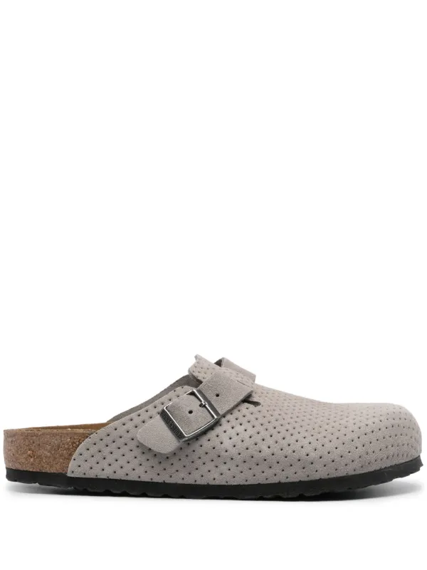 Birkenstock Sandália Boston De Camurça | Cinza | FARFETCH BR