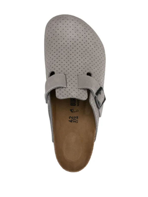 Birkenstock Sandália Boston De Camurça | Cinza | FARFETCH BR