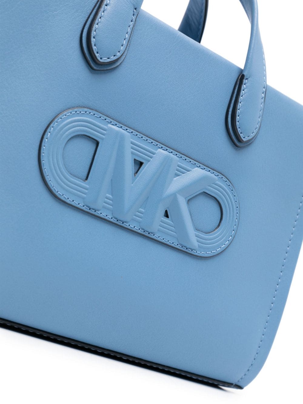 Shop Michael Michael Kors Gigi Leather Tote Bag In Blue