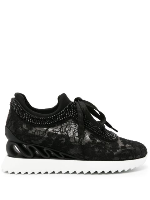 Le Silla Reiko Wave floral-lace sneakers