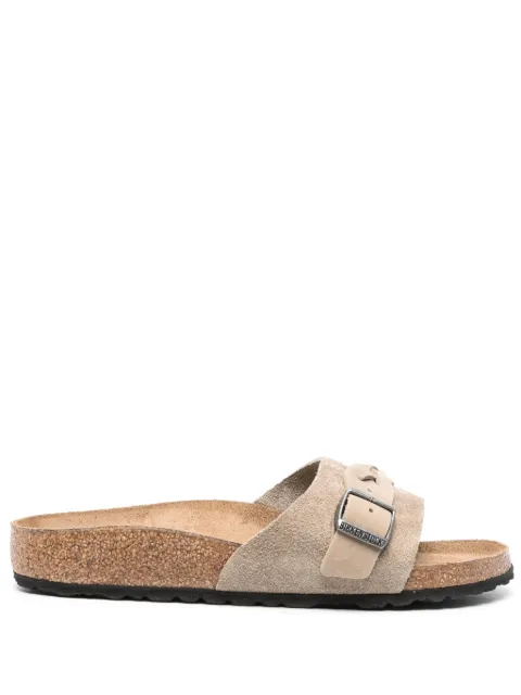 Birkenstock buckled suede sandals