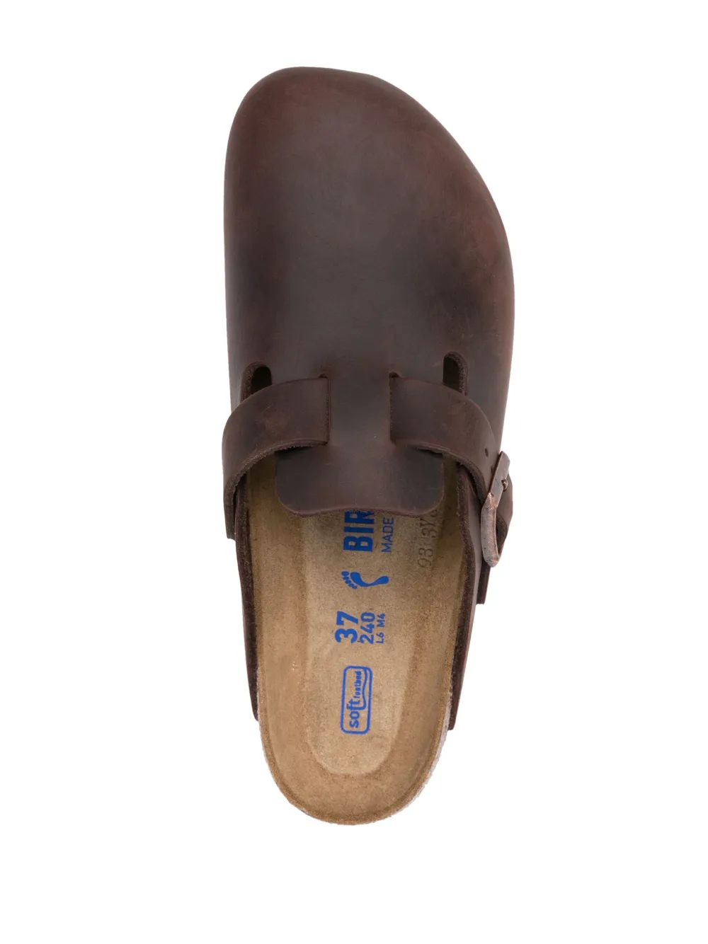 Shop Birkenstock Boston Leather Mules In Brown