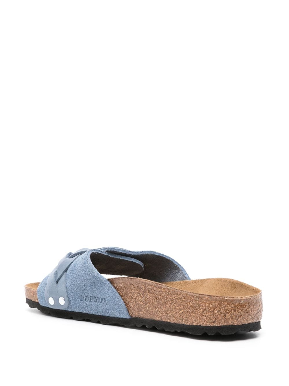 Shop Birkenstock Braided-strap Leather Sandals In Blue