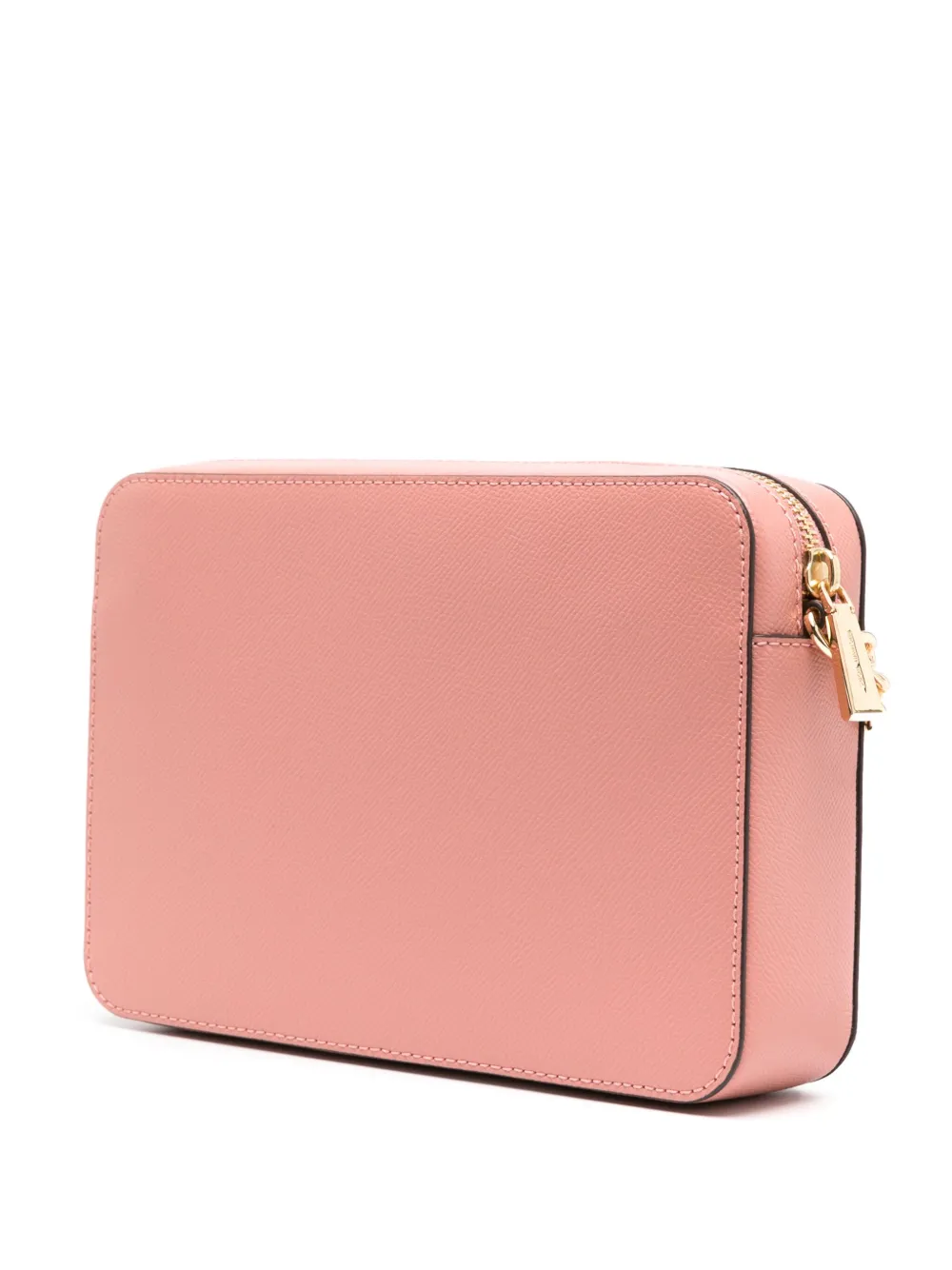 Shop Michael Michael Kors Jet Set Leather Crossbody Bag In Pink