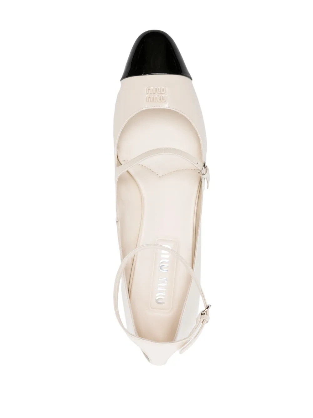 Miu Miu 25mm Logo-plaqueleather Pumps In White