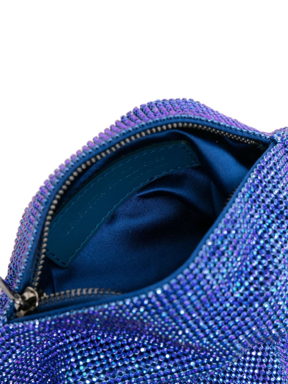 Shop Benedetta Bruzziches Ursolina Rhinestoned Shoulder Bag In Blue