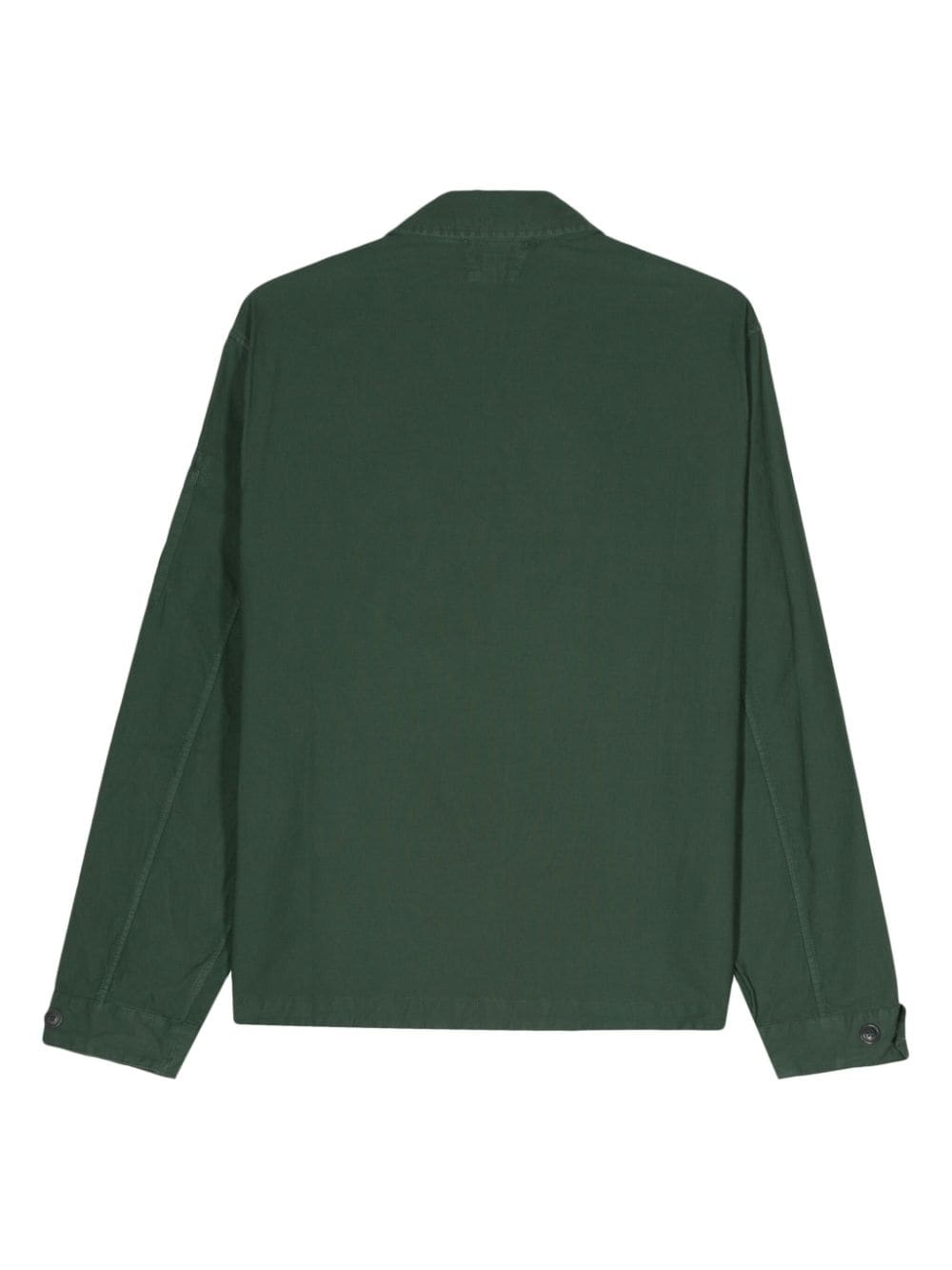 Shop C.p. Company Lens Detail Cotton Shirt In Green