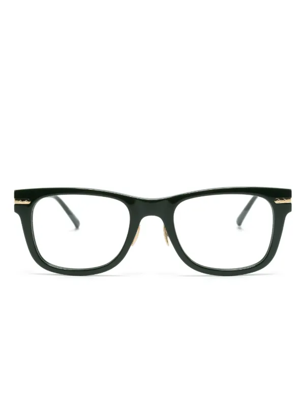 Linda Farrow Portico D-frame Glasses in Green