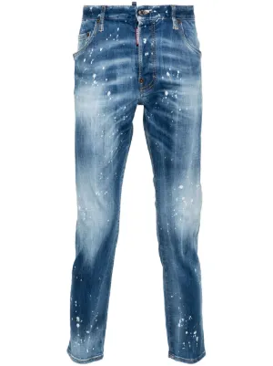 DSQUARED2 Twimphony paint-splatter Jeans | Blue | FARFETCH RO