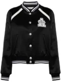 Alessandra Rich logo-patch padded jacket - Black