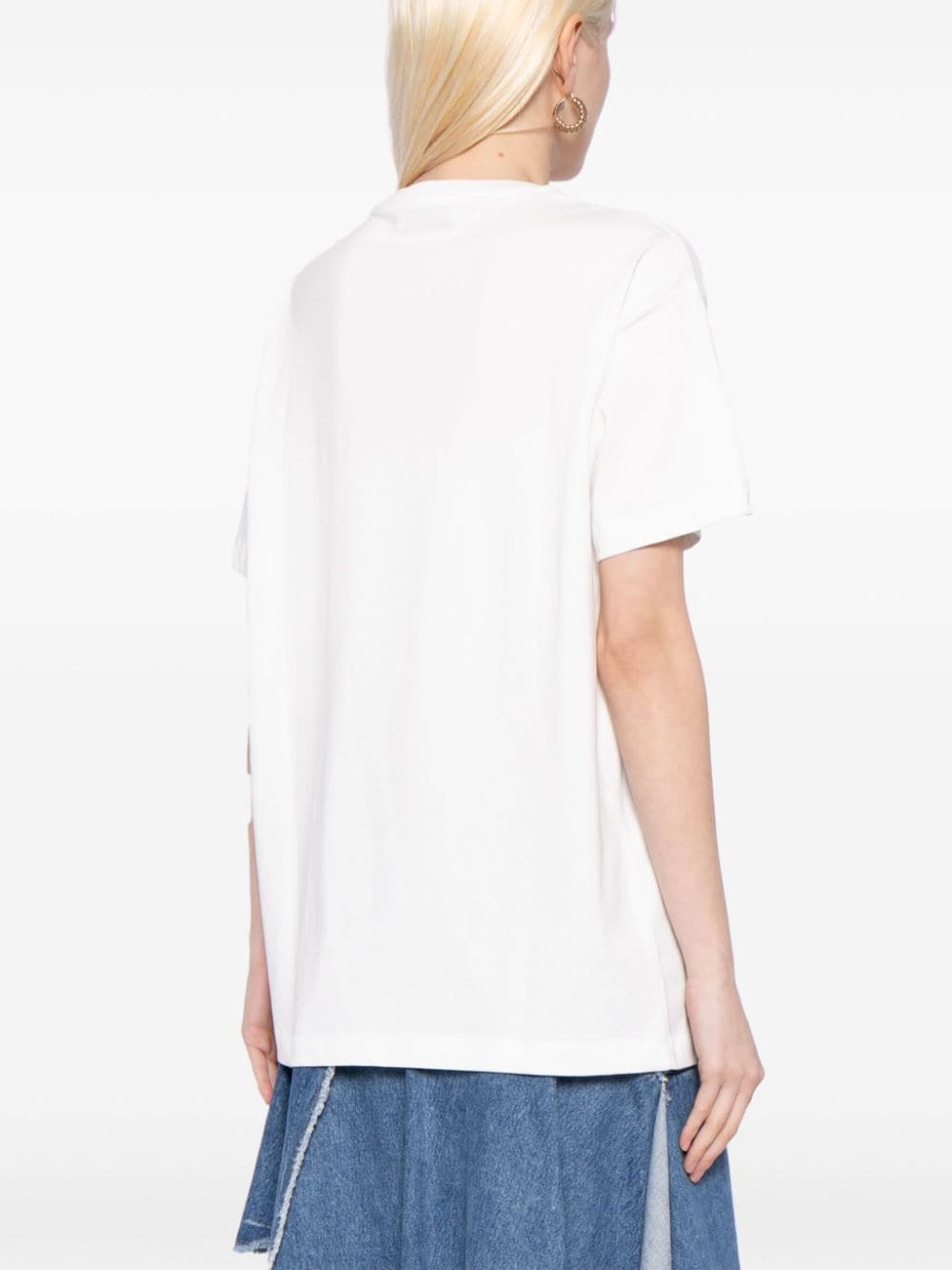 Shop Joshua Sanders Crab-embroidered Cotton T-shirt In Weiss