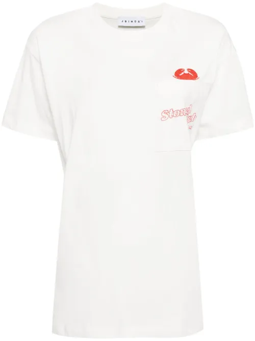 T-shirt en coton motif crabe brodé - Joshua Sanders - Modalova