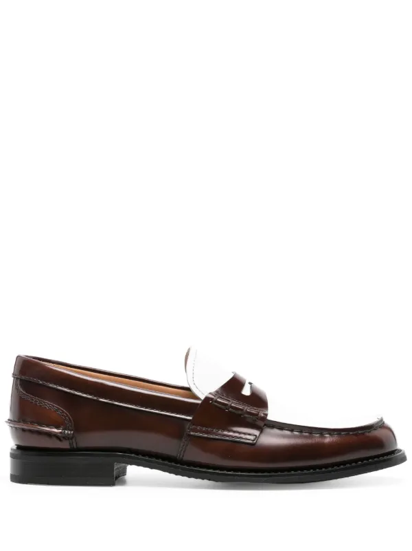 Church s Pembrey W5 Leather Loafers Brown FARFETCH AE