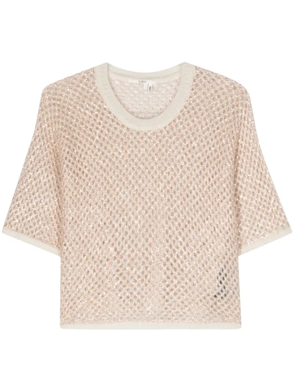 Ba Sh Nate sequin embellished Jumper White