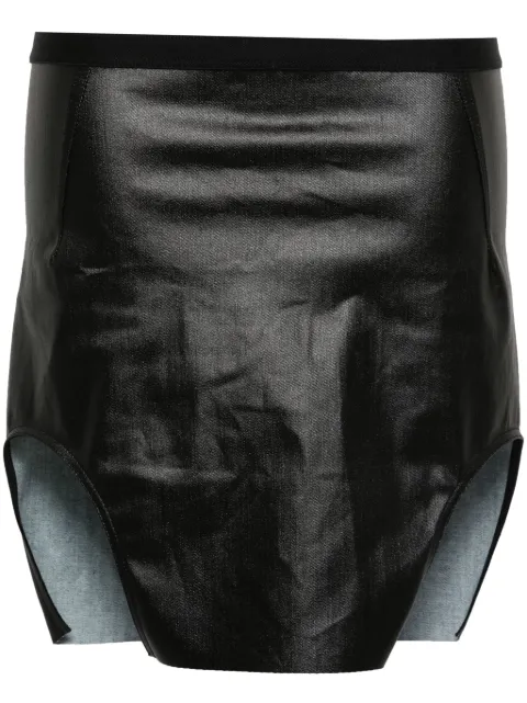 Rick Owens coated mini skirt