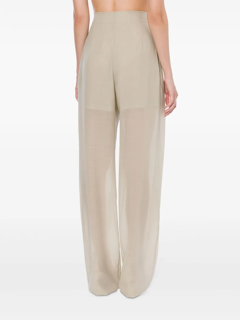 Shop Philosophy Di Lorenzo Serafini Pleat-detailing Wool-blend Trousers In Grey