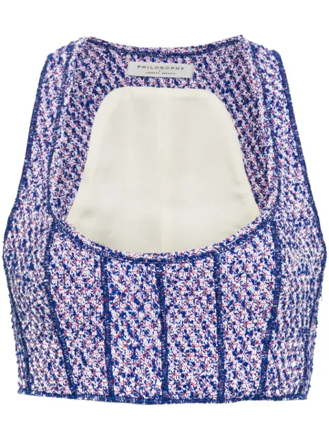 Philosophy Di Lorenzo Serafini bouclé cropped top 