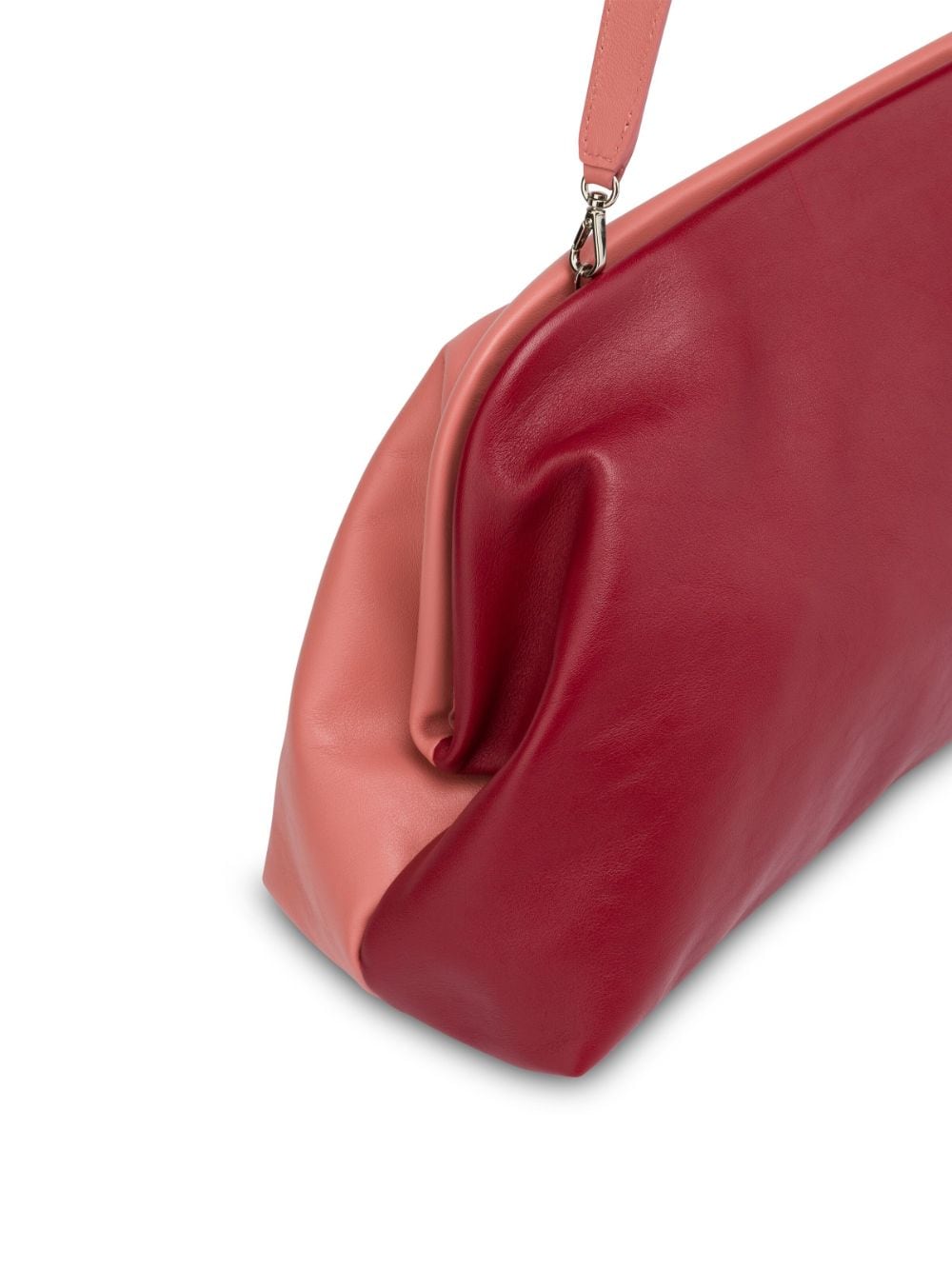 Shop Philosophy Di Lorenzo Serafini Lauren Leather Clutch Bag In Red