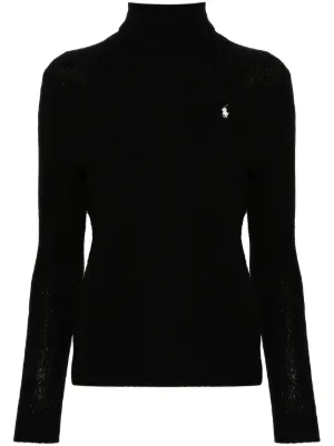 Polo Ralph Lauren Turtleneck Jumper | Black | FARFETCH ZA