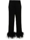 Miu Miu feather-trimmed trousers - Black
