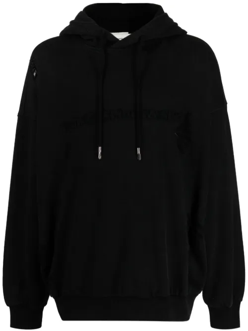 Hoodie en coton à logo appliqué - Feng Chen Wang - Modalova