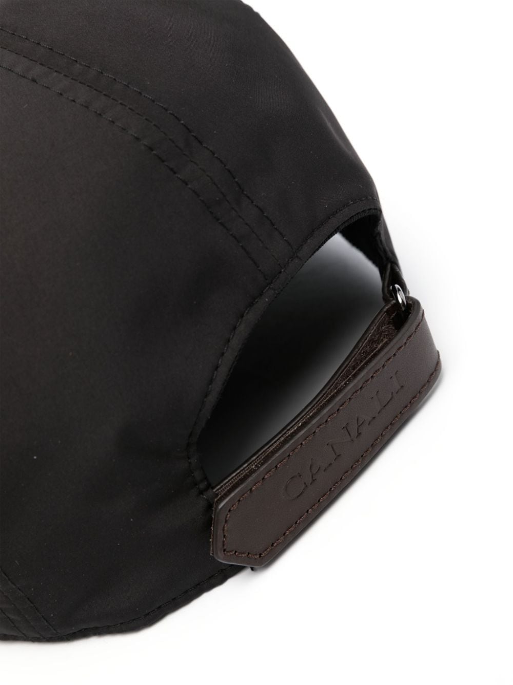 Shop Canali Stud-detail Crepe Hat In Black