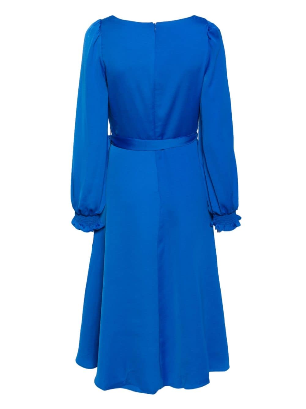 Shop Dkny V-neck Wrap Midi Dress In Blue