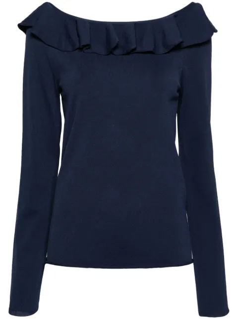 Semicouture ruffled fine-knit jumper