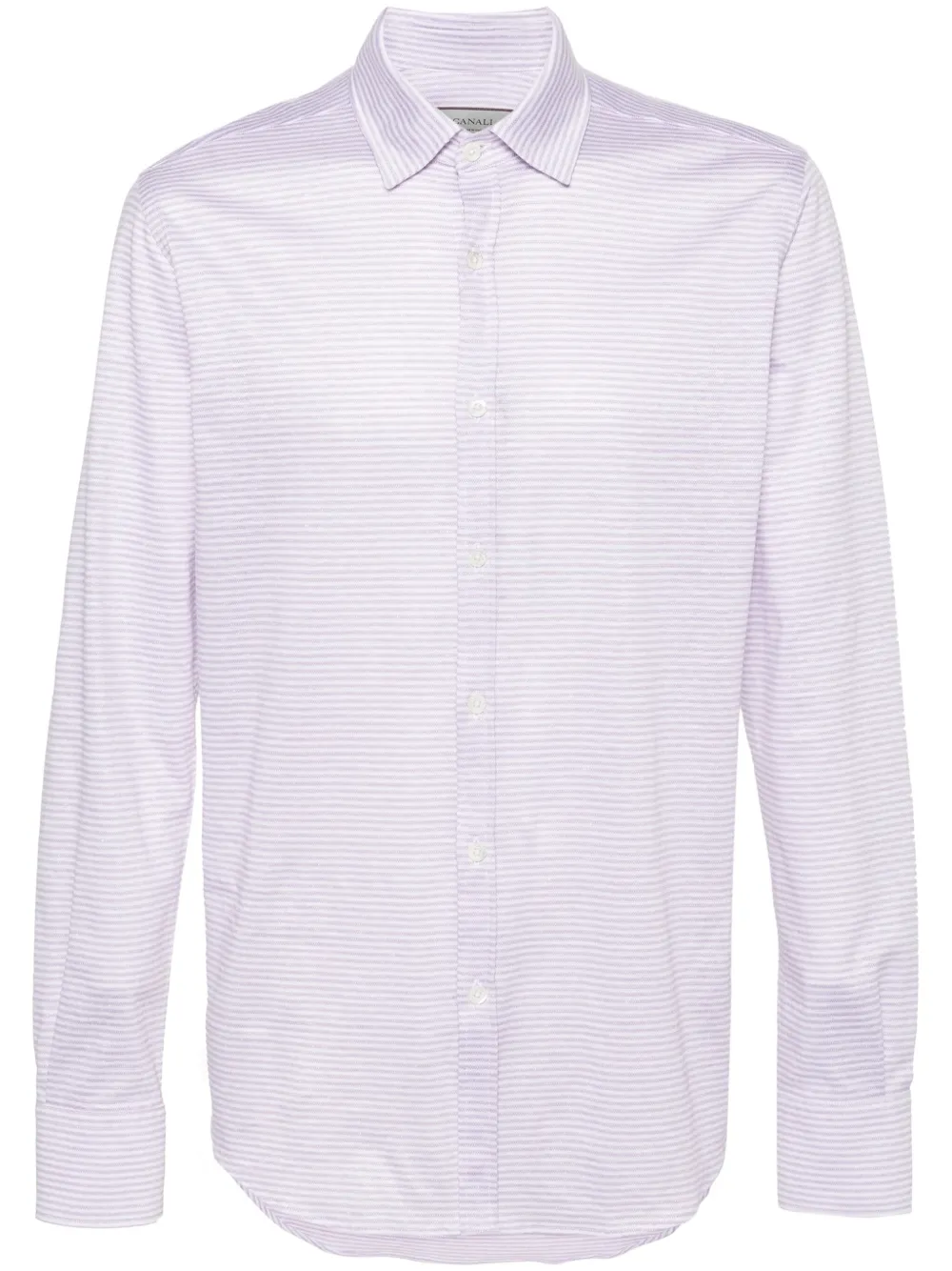 Canali chemise en coton à rayures | violet | Image 1