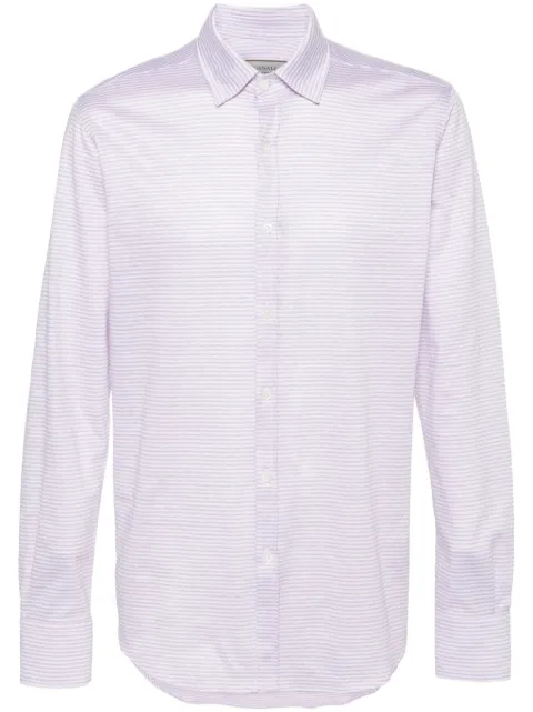 Canali striped cotton shirt
