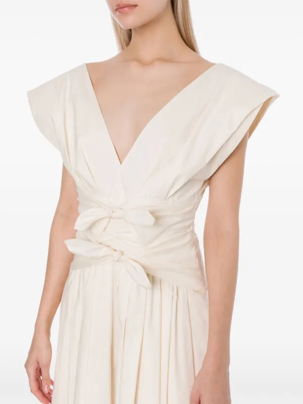 ワンピース PHILOSOPHY DI LORENZO SERAFINI Woman Dress White 04450735 Philosophy Di Lorenzo Serafini Cotton Midi Dress | White