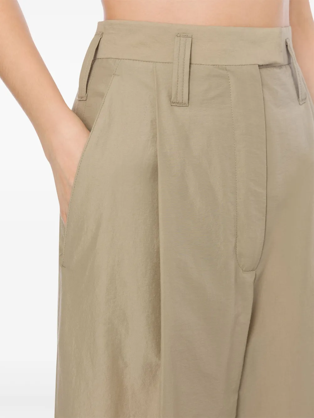 Shop Philosophy Di Lorenzo Serafini High-waist Wide-leg Trousers In Grau