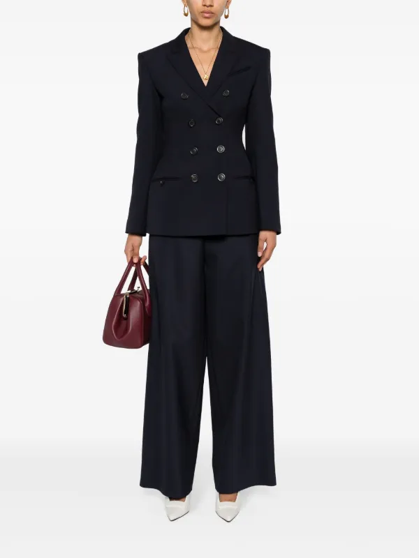 パンツ PHILOSOPHY DI LORENZO SERAFINI PANTS (A03210731 0001) Philosophy Di Lorenzo Serafini Cotton Stretch Wide Leg Pants