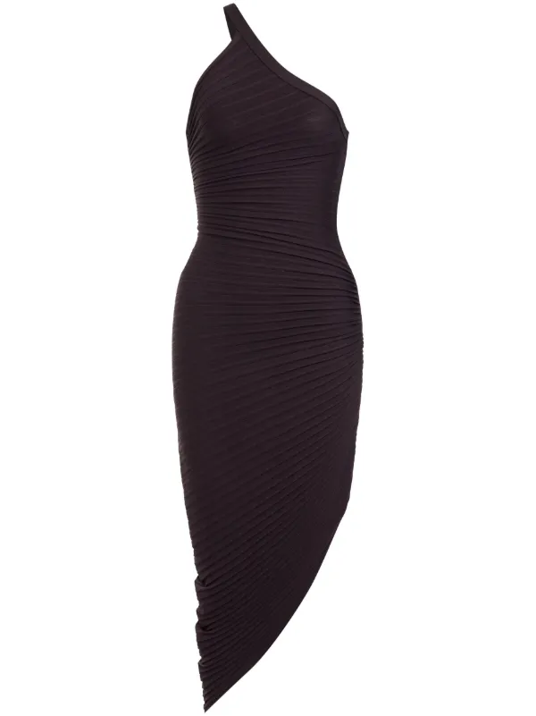 Philosophy Di Lorenzo Serafini Asymmetric Ruched Dress - Grey Philosophy Di Lorenzo Serafini Asymmetric Ruched Dress - Grey