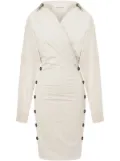 Philosophy Di Lorenzo Serafini pinstripe-pattern wrapped dress - White