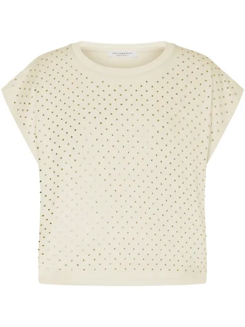 Philosophy Di Lorenzo Serafini rhinestone-embellished cotton T-shirt