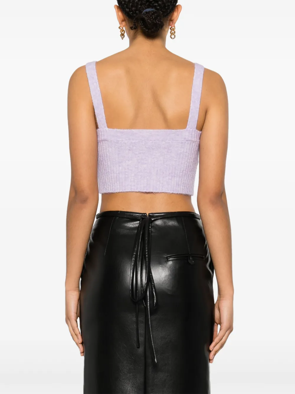 Shop Philosophy Di Lorenzo Serafini 3d-detail Knitted Top In Purple