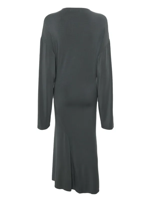 Jade Cropper drop-shoulder Jersey Maxi Dress | Grey | FARFETCH BN