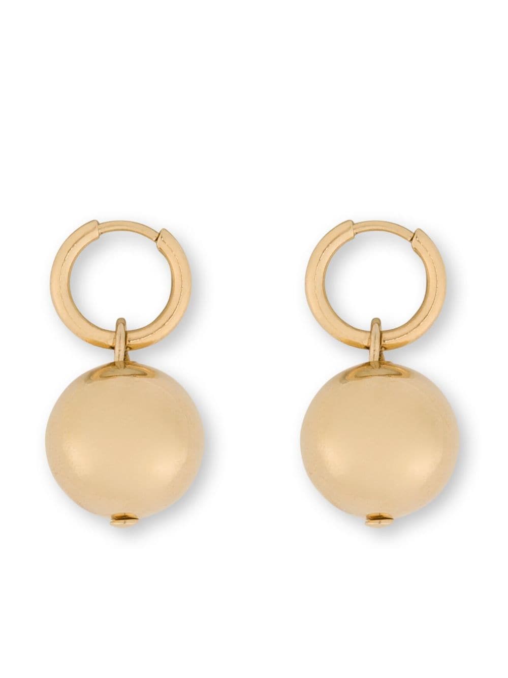 Shop Philosophy Di Lorenzo Serafini Faux-pearl Hoop Earrings In Gold