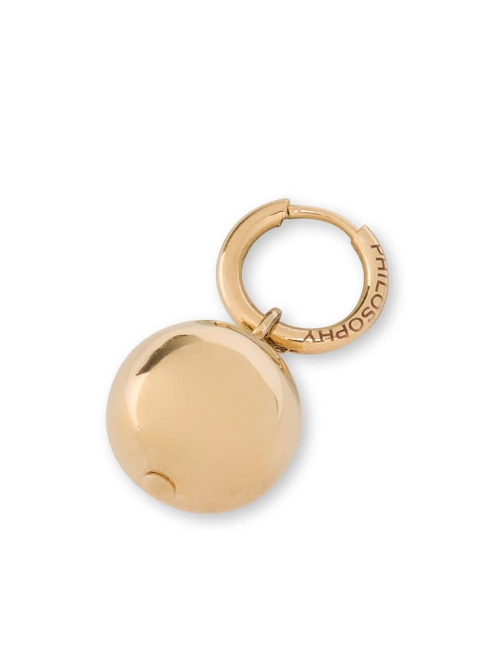 Shop Philosophy Di Lorenzo Serafini Faux-pearl Hoop Earrings In Gold